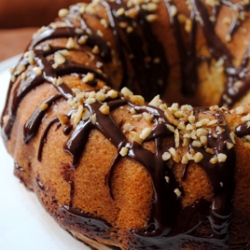 Mocha-Walnut Marbled Bundt Cake