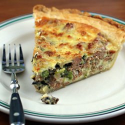 Asparagus, Mushroom, Sausage Quiche