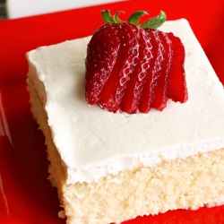 Tres Leche Cake with Strawberries