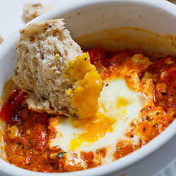 Tomato and Feta Baked Eggs