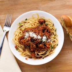 Spaghetti with Bolognese Meat Sauce