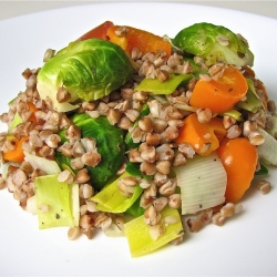 Buckwheat Leeks & Brussels Sprouts