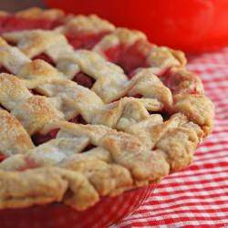 Strawberry Rhubarb Lattice Pie