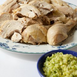 Steamed Chicken w/ Ginger Scallion