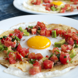 Egg, Tortilla, Salsa