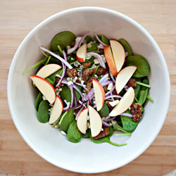 Spinach Salad with Curried Pecans