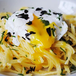 Tagliatelle with Poached Egg