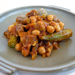 Okra and Chickpea Stew