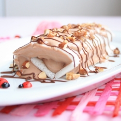 Nutty Meringue Roulade