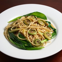 Pasta with Fiddleheads and Ramps