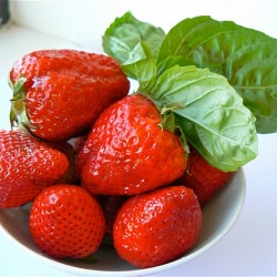 Strawberries and Basil Cocktail