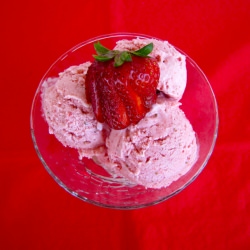 Strawberry Sour Cream Ice Cream