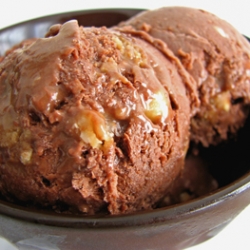 Chocolate Ice Cream w/Hazelnuts