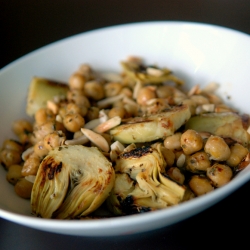 Warm Chickpea and Artichoke Salad