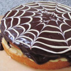 Whiskey Spiked Boston Cream Pie