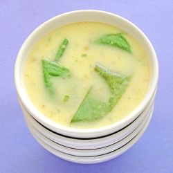 Green Garlic Soup with Sorrel