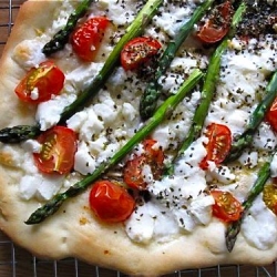 Aparagus-Tomato Pizza