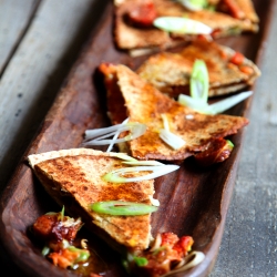 Chorizo and Spring Onion Quesadilla