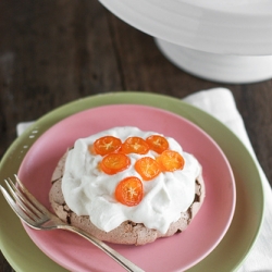 Chocolate Pavlova Candied Kumquats