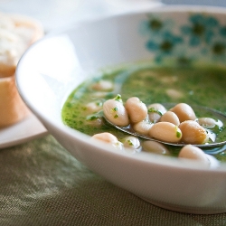 Simple White Bean and Pesto Soup