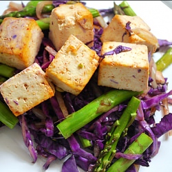 Tofu with Purple Cabbage