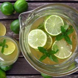 Mint and Lime Iced Green Tea