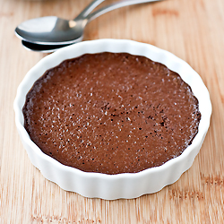 Baked Chocolate Coconut Custard