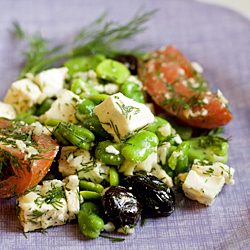 Warm Fresh Fava Bean Salad