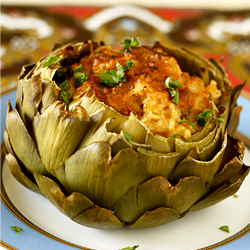 Risotto Stuffed Artichokes