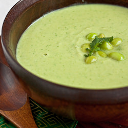 Edamame Arugula Soup