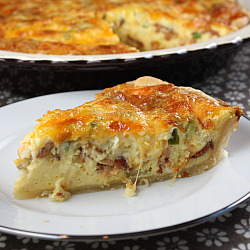 Swiss and Cheddar Quiche