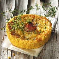 Corn and Country Ham Quiche