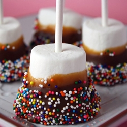 Chocolate Caramel Marshmallow Pops