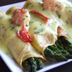 Asparagus & Lobster Crepes