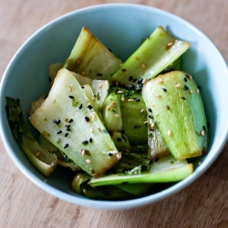 Baby Bok Choy with Ginger & Sesame