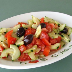 Greek-Style Cucumber & Tomato Salad