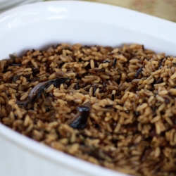 Wild Rice with Bacon & Mushrooms