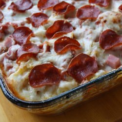 3 Meat Pizza Casserole Recipe