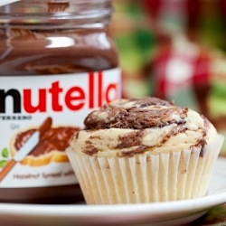 Self- Frosting Nutella Cupcakes