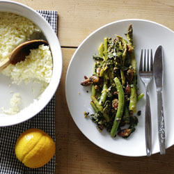 Baked Risotto w/ Green Veggies