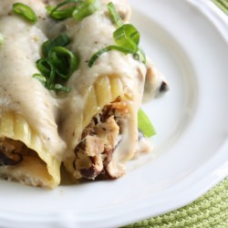 Chicken Shiitake Manicotti