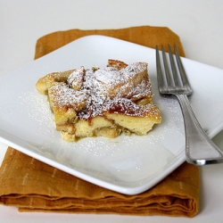 Apple-Rhubarb Bread Pudding