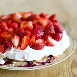 Strawberry Pancake Cake