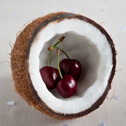 Coconut Risotto with Fresh Cherries