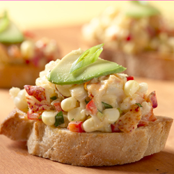 Lobster and Corn Bruschetta