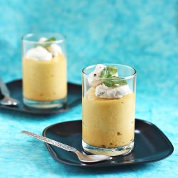 Mango Fool With Nut Meringues