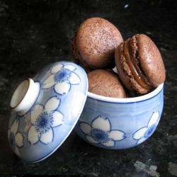 Chocolate Dulce de Leche Macarons