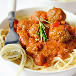 Spaghetti and Parmesan Meatballs