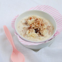 Vanilla Rice Pudding w/ Port Syrup