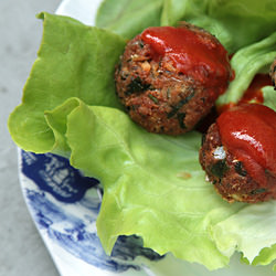 Sardine Fritters in Lettuce Leaves